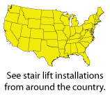 See stair lift installations from around the country